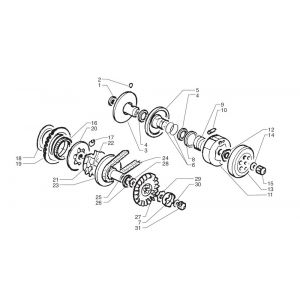 Variateur - Koppeling - V-snaar Beta Ark 50 2-takt LC zilver cosmo 2004