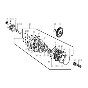Koppeling Kymco K-Pipe 4-takt Glans Zwart