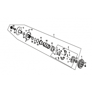 Koppeling - Koppelingshuis Sym Fiddle II Euro 4 (WH-006) White