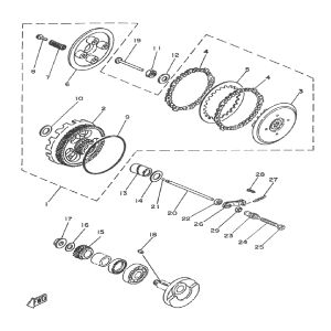 Koppeling Yamaha DT-50 MX