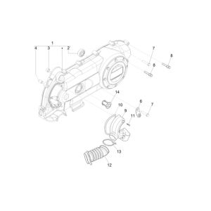 Carterdeksel Vespa Primavera 50 4-takt IGET 3V Euro 4
