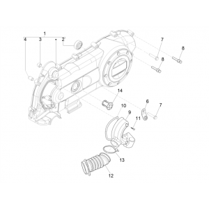 Carterdeksel Vespa Sprint 50 4-takt IGET 3V Euro 4