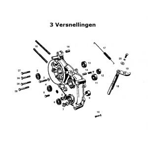 Carterhelft links Kreidler 3 versnellingen