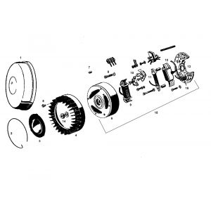 Ontsteking - Stator - Vliegwiel Kreidler 3 versnellingen