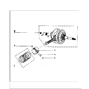 Krukas - Zuiger Peugeot Speedfight 4 50 4-takt AC Roodzwart