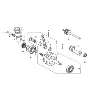 Krukas - Zuiger Honda MTX-SH