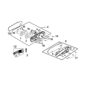 L. crank case cover Sym Joymax Z 125 E4