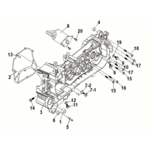 L. crank case Sym Jet 14 125I LC E5 2021-2024
