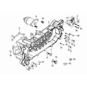 Carterhelft - startmotor Sym Fiddle IV 50 E5