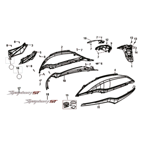 Beplating Sym Symphony ST 125I E4 Light Black (BK-7C/Black ST)