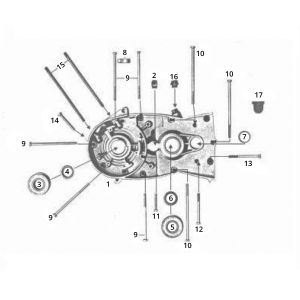 Carterhelft links Zundapp GTS 50 517-40L0