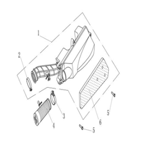 Luchtfilter China Ape 50 wit
