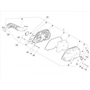 Luchtfilter Vespa GTS 300 HPE 4V IE ABS Euro 4 2019