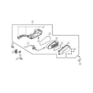 Luchtfilter Kymco Delivery 4-takt wit