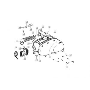 Luchtfilter Kymco Dink 50 2-takt LC zilver