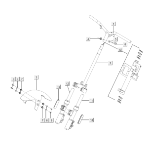 Stuur - Voorvork Niu M+ Sport zwart