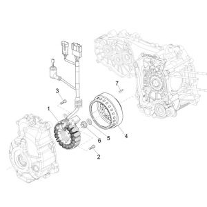 Ontsteking - Stator - Vliegwiel Piaggio MP3 300 ie LT Business - Sport (met en zonder ABS) 2016-2018