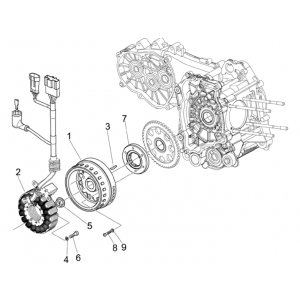 Ontsteking - Stator - Vliegwiel Piaggio Beverly 500 Euro 3 2007-2012