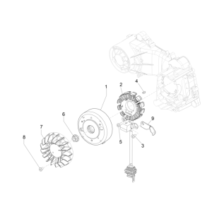 Ontsteking - Stator - Vliegwiel Piaggio Liberty 50 4-takt AC IGET 3V Euro 5