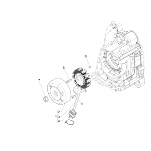 Ontsteking - Stator - Vliegwiel Piaggio NRG Power DD 50 2-takt LC 2007-2017