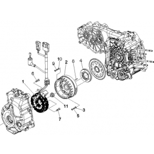 Ontsteking - Stator - Vliegwiel Vespa GTS 250 ie 2005-2016 (zonder ABS)