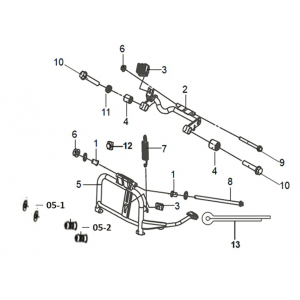 Main stand - engine hanger Sym Mio 50I E5