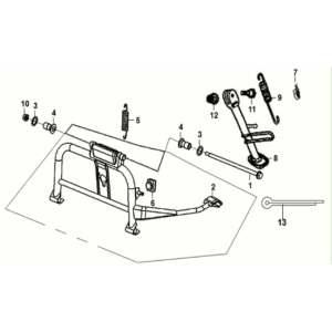 Main stand - kick starter arm Sym Jet 14 125I LC E5 2021-2024