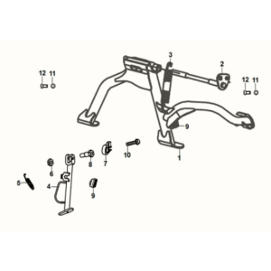 Main stand - side stand Sym Fiddle IV 125i LC ABS E5 2020-2021