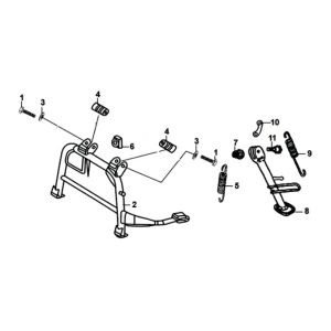 Main stand kick starter arm Sym Orbit II 125i E4