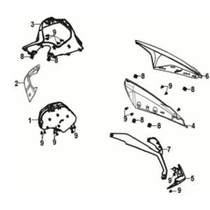 Meter - wind screen Sym Jet 14 125I LC E5 2021-2024