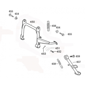 Middenstandaard - Zijstandaard Edwards Maple V50-2 125 zilver
