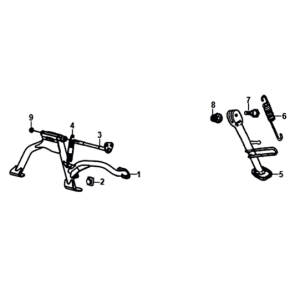 Middenstandaard / zijstandaard / kickstart Sym Orbit III 125I E4
