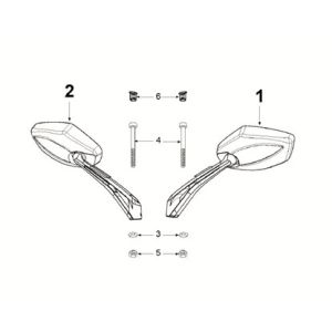 Mirrors Peugeot Speedfight 4 50i E5