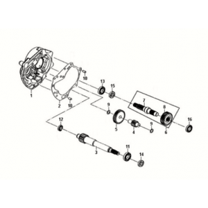 Mission case - drive shaft Sym Fiddle III 50 E3