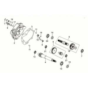Mission case - drive shaft Sym X-Pro 50 E5