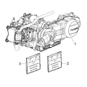 Motorblok compleet Vespa GTS 125 IE