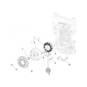 Ontsteking - Stator - Vliegwiel Piaggio New Fly 4-takt 4V