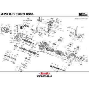 Motorblok in delen Rieju MRT pro SM zwart 2010 2-takt