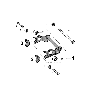 Motorophanging Peugeot Jet Force 50 2-takt LC wit