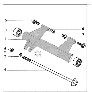 Motorophanging Peugeot Kisbee RS matzwart