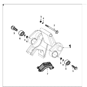 Motorophanging Peugeot Speedfight 3 50 4-takt AC Rood