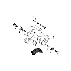Motorophanging Peugeot Speedfight 4 50 4-takt AC Roodzwart