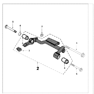 Motorophanging Peugeot Tweet old zwart