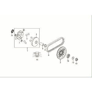Variateur - V-snaar Sym Fiddle ll Euro 5