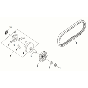 Movable drive face assy Sym Jet 14 125I LC E5 2021-2024