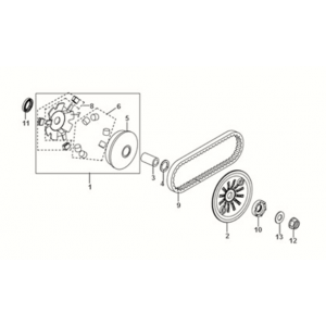Movable drive face assy Sym X-Pro 50 E5