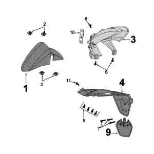 Mudguard Peugeot Kisbee 2-takt