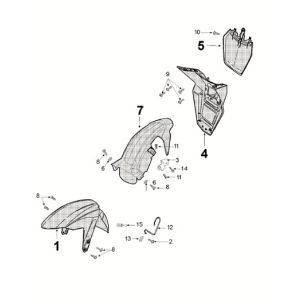 Mudguard Peugeot Speedfight 4 50i E5