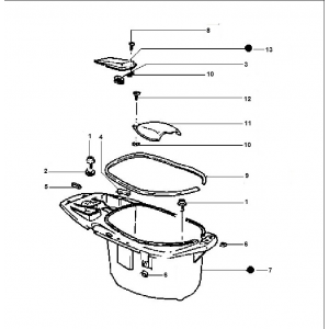 Helmbak Piaggio Typhoon 50 2-takt AC 1998-2005