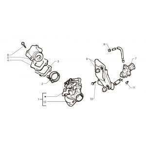 Carburateur - Oliepomp - Inlaatspruitstuk Beta Ark-k 50 2-takt LC zilver 2004